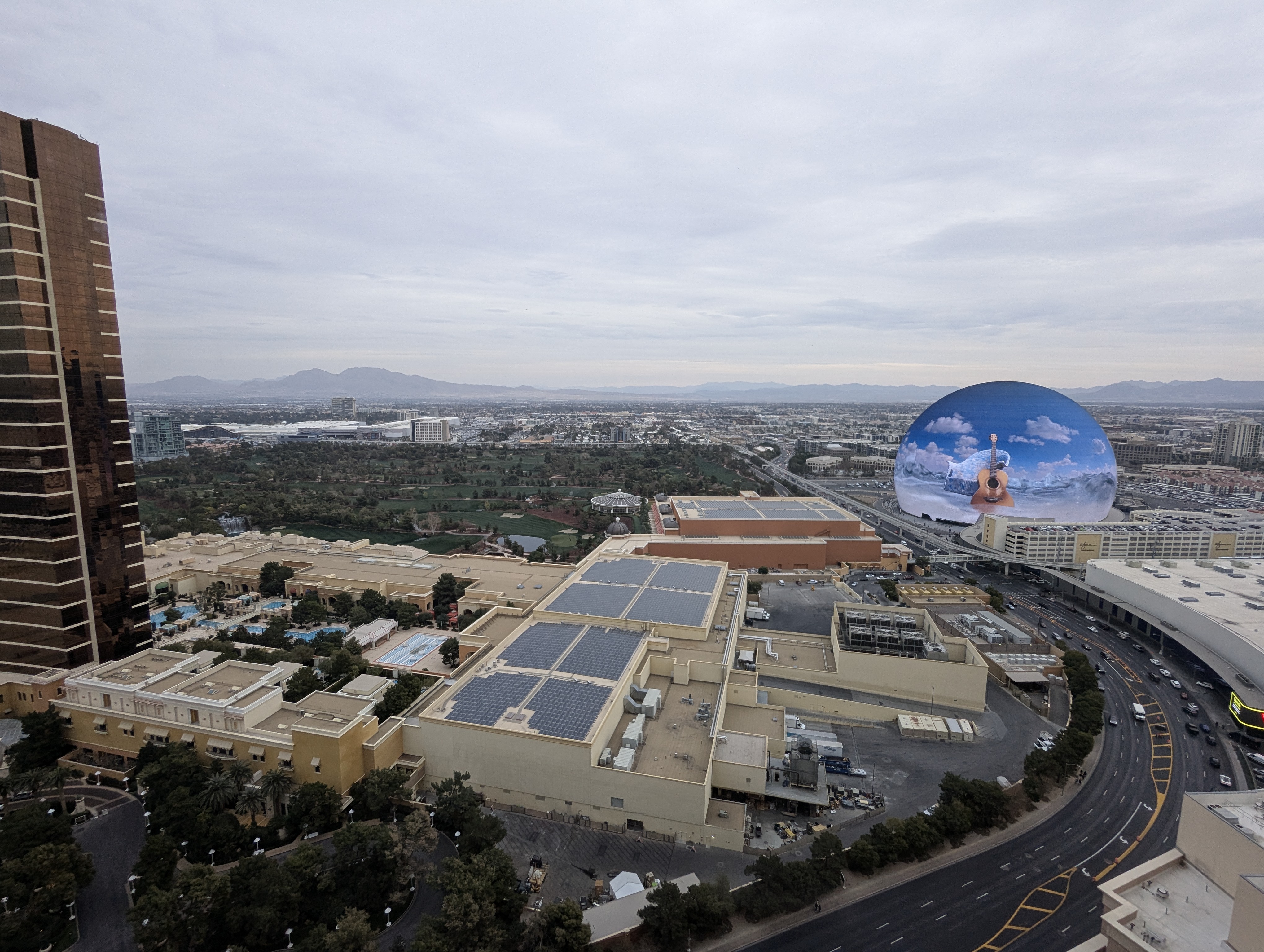 Las Vegas, The Sphere as seen from The Venetian